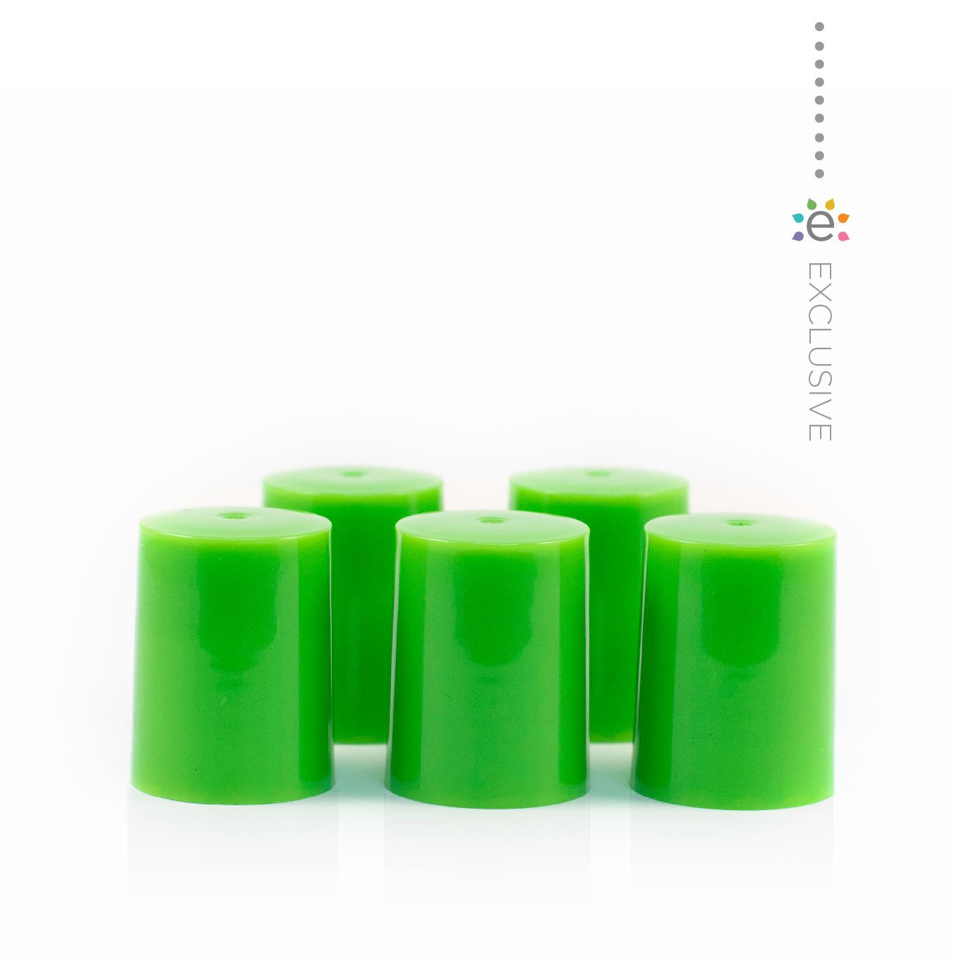Nakrętka zielona na butelki typu rollon  (5szt.)