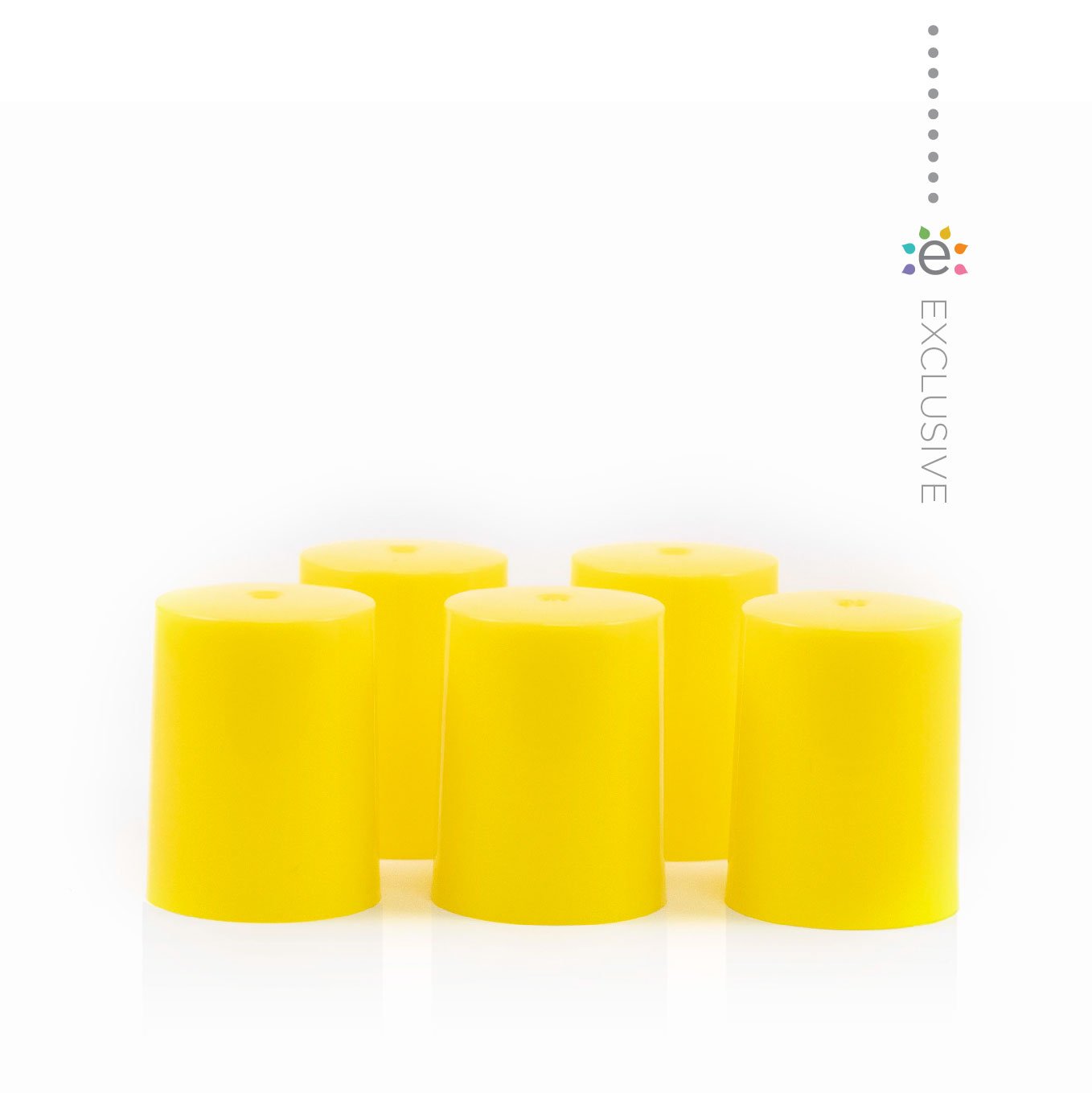 Nakrętka żółta na butelki typu rollon  (5szt.)