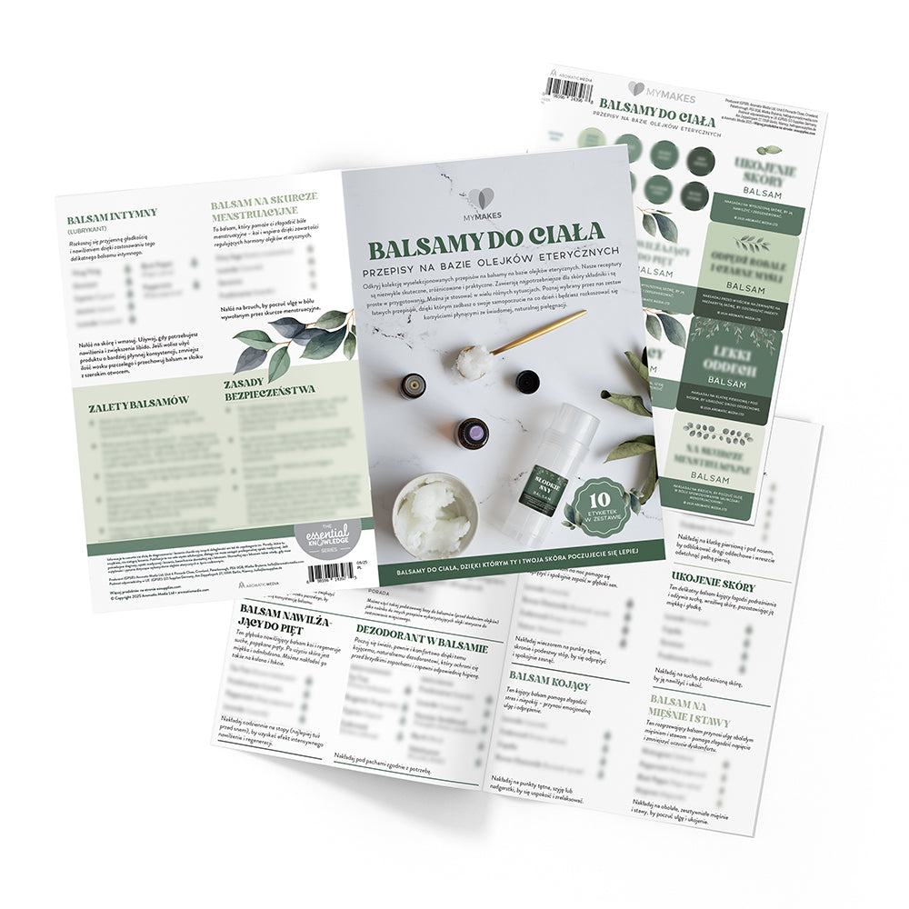 MyMakes: Balsamy do ciała na bazie olejków eterycznych 1 szt. j.polski (broszura + zestaw naklejek)