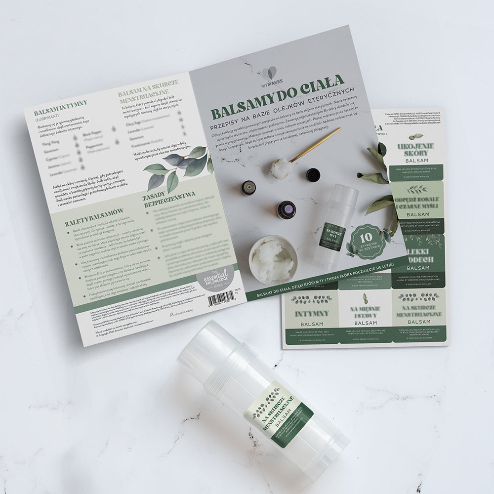 MyMakes: Balsamy do ciała na bazie olejków eterycznych 1 szt. j.polski (broszura + zestaw naklejek)