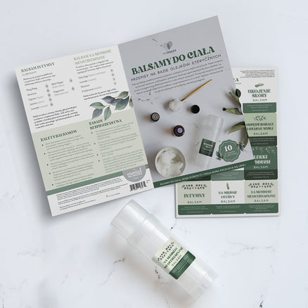 MyMakes: Balsamy do ciała na bazie olejków eterycznych 1 szt. j.polski (broszura + zestaw naklejek)