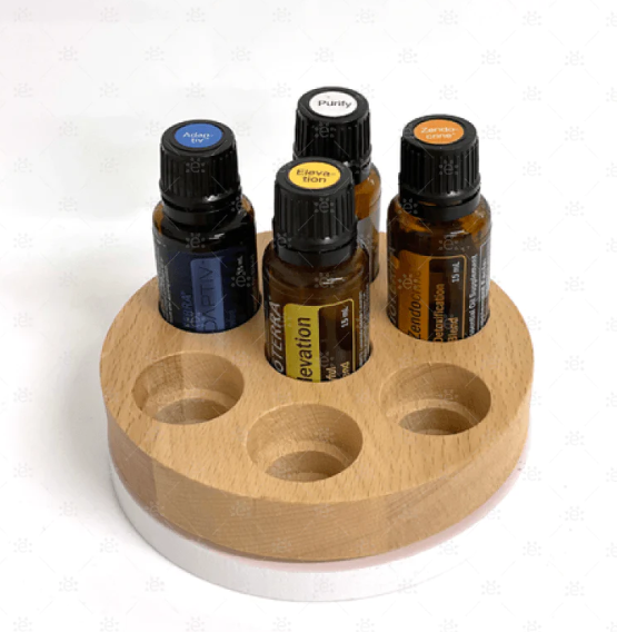 Aroma Array: podstawka na olejki eteryczne z drzewa bukowego (7 butelek)
