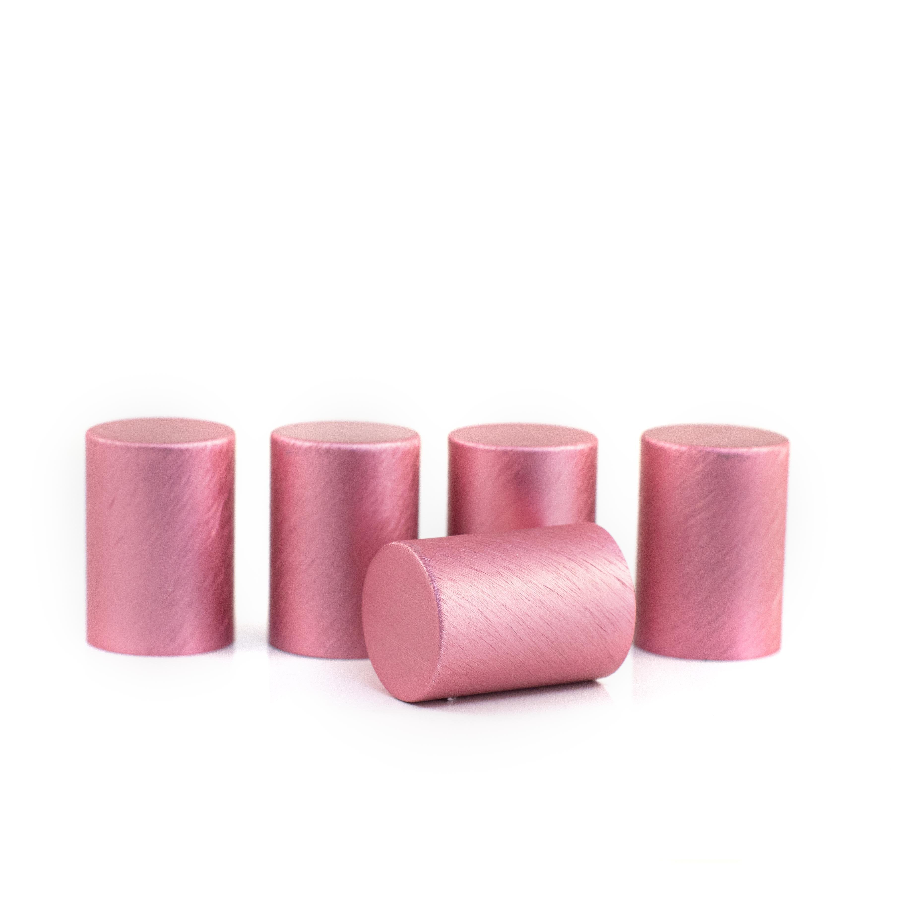 Różowa metalowa nakrętka do butelek 5ml i 10ml (5szt.)