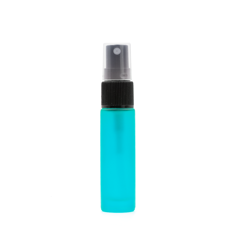 10ml butelka szklana morska (efekt szronu) z nasadką spray (5szt.)