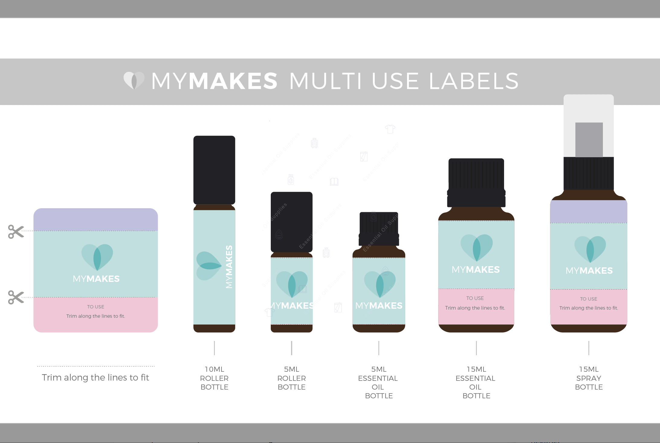 MyMakes : Natures Medicine Cabinet for HOME and FAMILY - Label Sheet